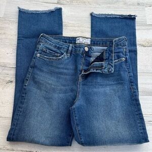 Free People Jeans Womens Size 29 Raw Hem 5-Pocket Style Medium Wash